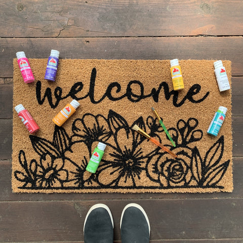 DIY Doormat Painting Kit - Floral