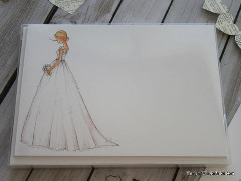Bride Notecard "Amber" - Boxed Set
