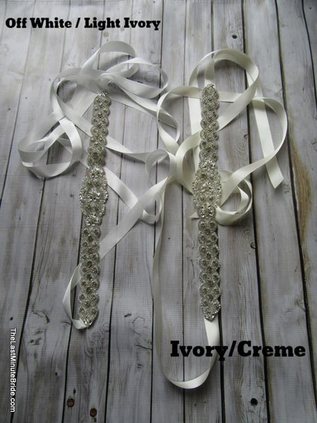 Crystal, Rhinestone & Pearl Bridal Belt Style: Miami, 33 inches - The Last  Minute Bride