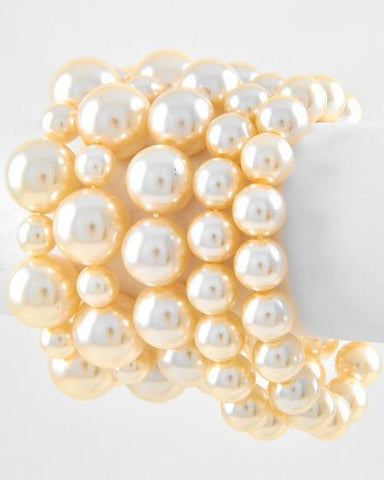 5 Strand Stackable Pearl Braclets