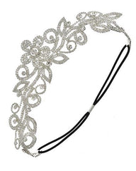Floral Rhinestone Headband - The Last Minute Bride display picture 3
