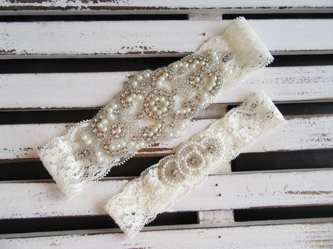 Bridal Garter Style: Beloved (Set) - The Last Minute Bride Bridal Garter Style: Beloved (Set) - The Last Minute Bride
