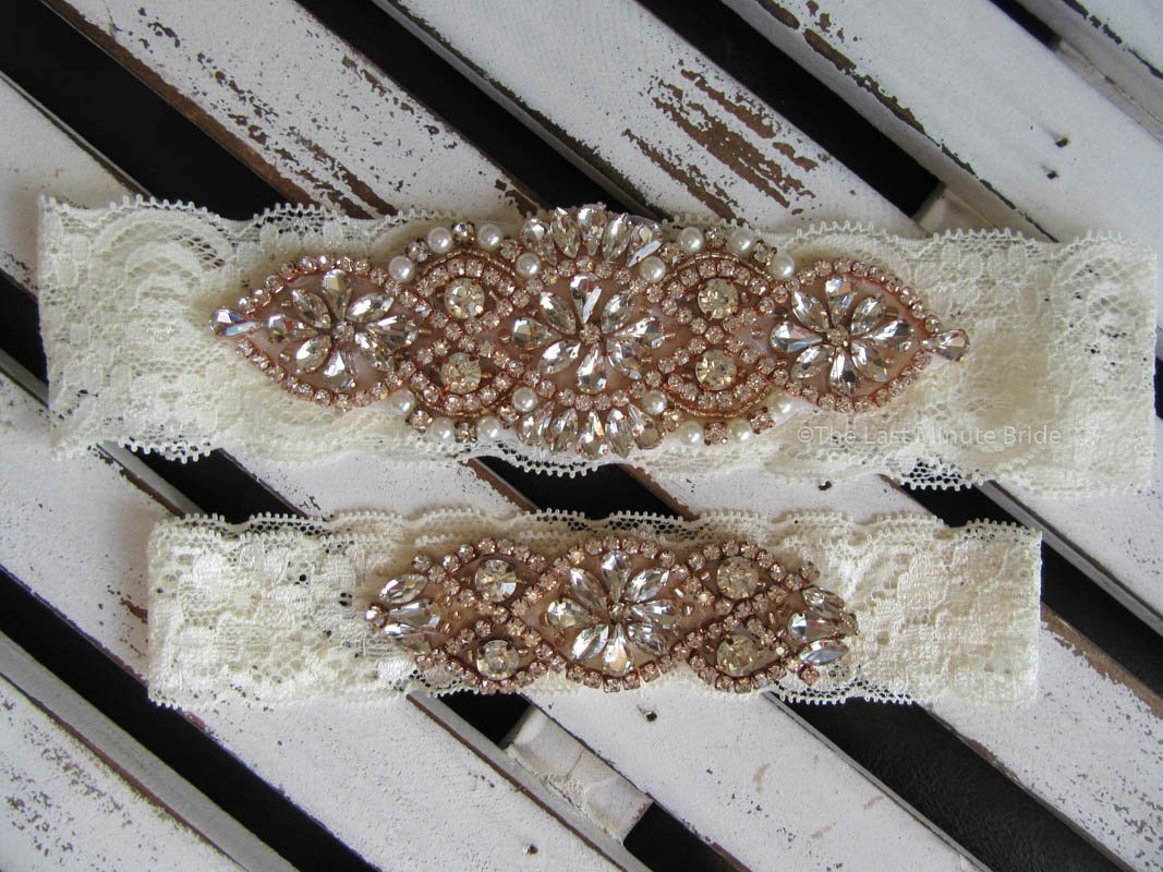 Wedding Garter Set Ivory, Wedding Garter Belt, Wedding Garter