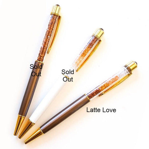 Limited Edition: Latte Love Autograph Crystal Pen by PenGems