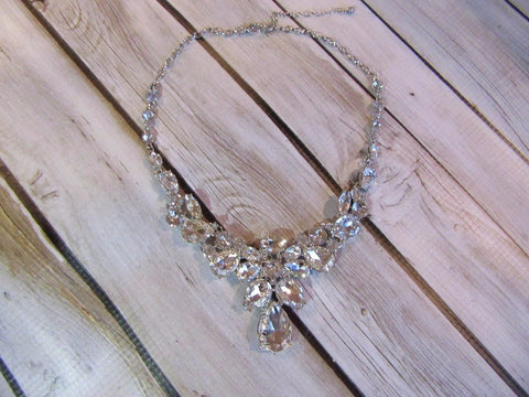 Clear Crystal Statement Necklace