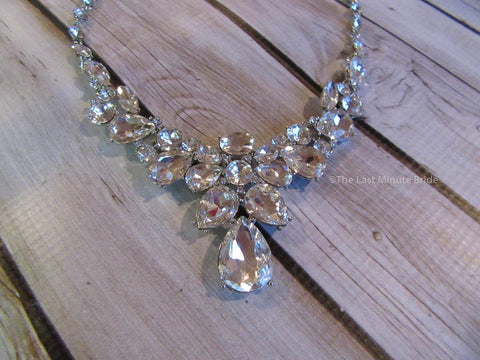 Clear Crystal Statement Necklace