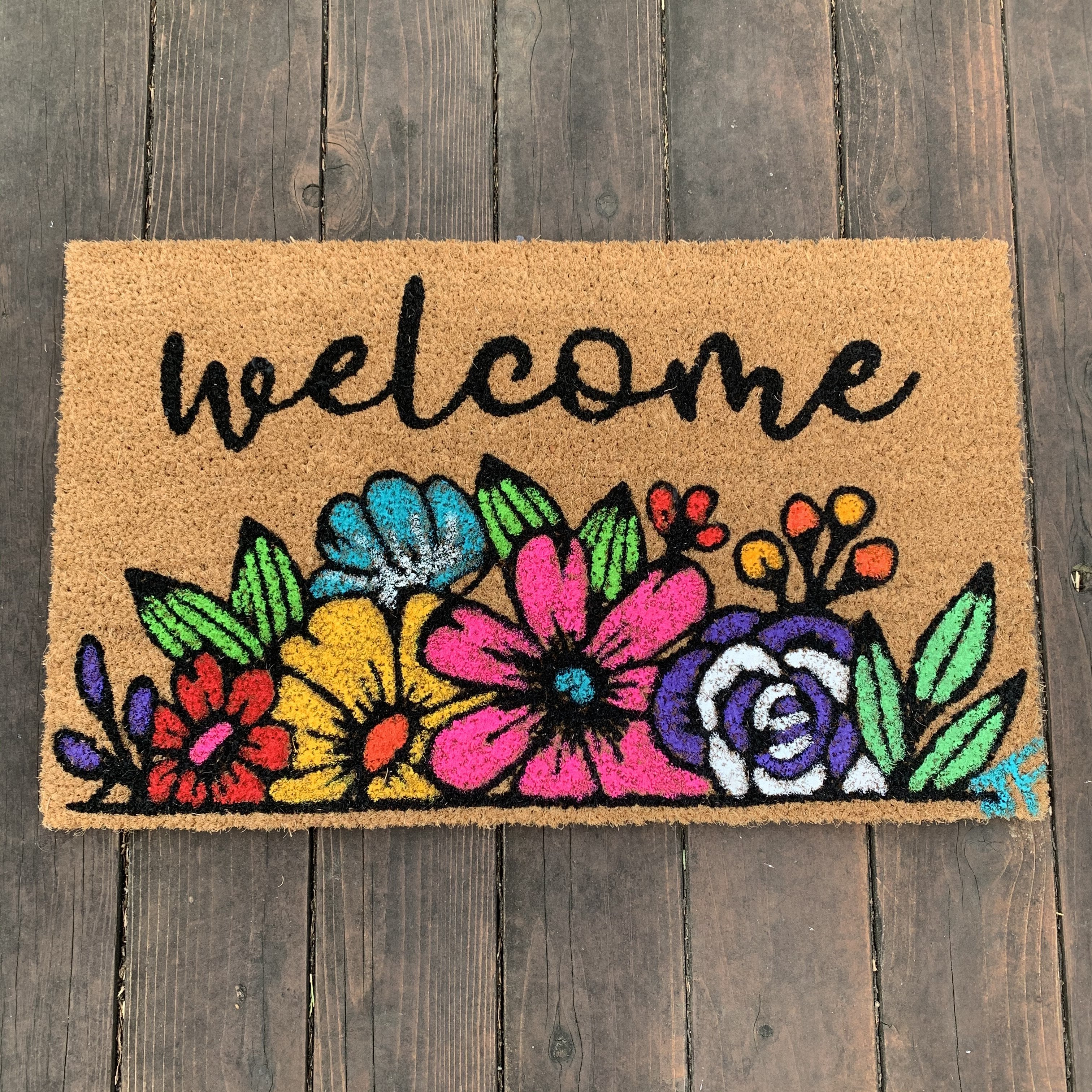 DIY Doormat Painting Kit - Floral - The Last Minute Bride