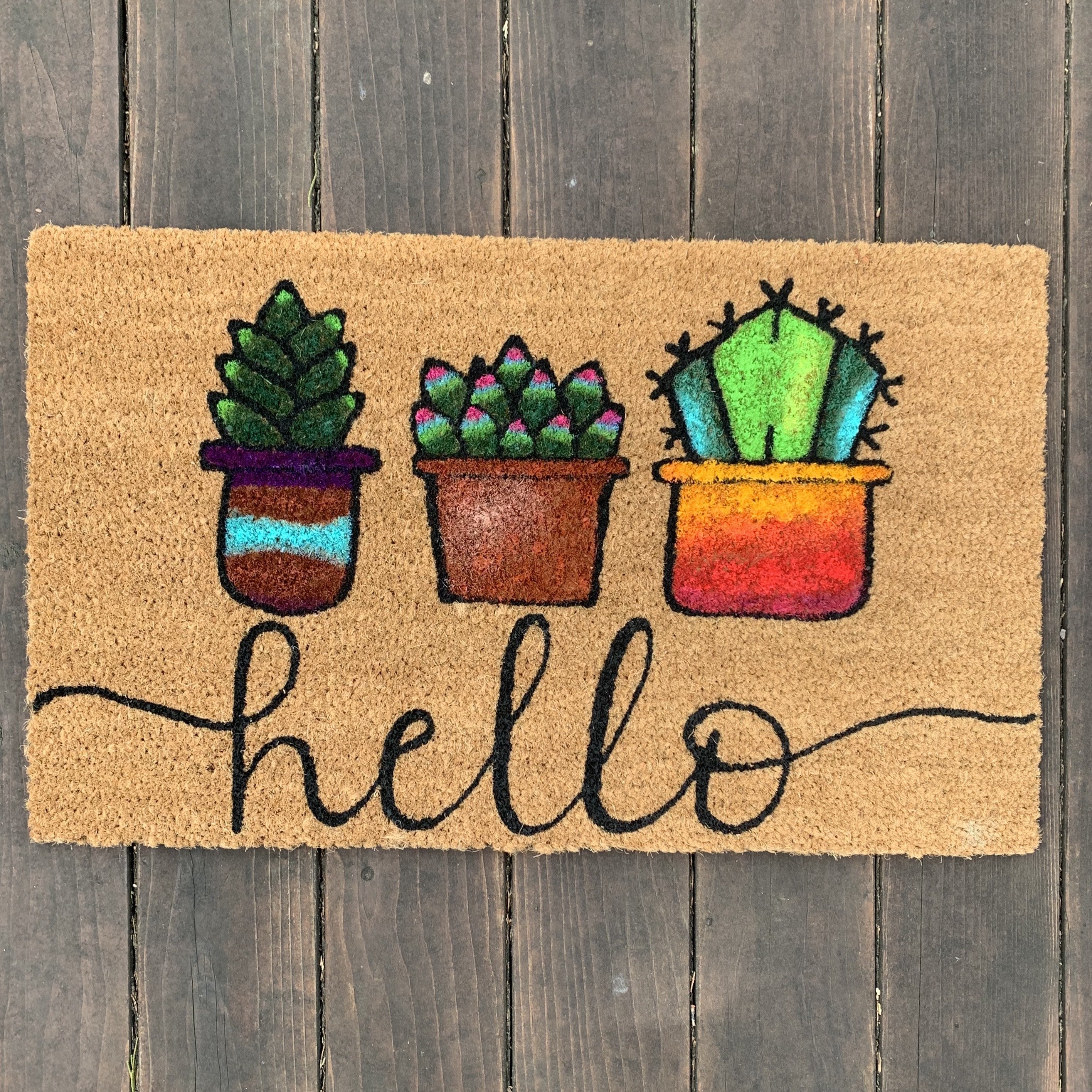 succulent doormat DIY Doormat Painting Kit - Succulent