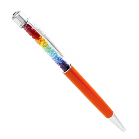 Orange Rainbow Limited Edition Crystal Pen by PenGems