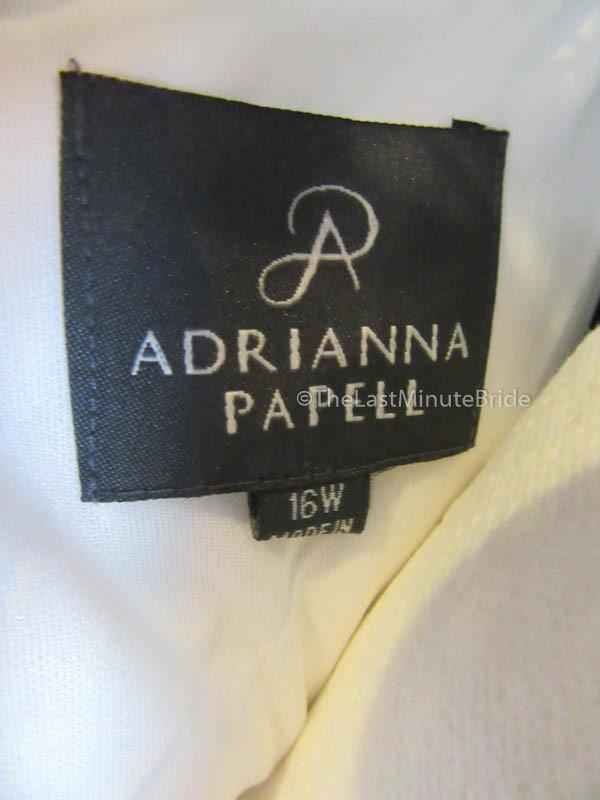 Adrianna Papell 041877531 Size 16W - The Last Minute Bride
