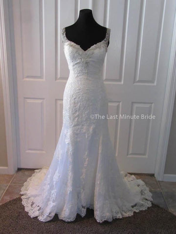 100% Authentic Ashley & Justin Style 10522 Wedding Dress from The Last Minute Bride.