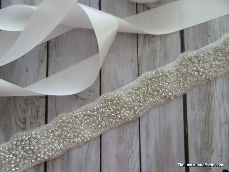 Rhinestone & Pearl Beaded Belt Style: Melbourne - The Last Minute Bride Rhinestone & Pearl Beaded Belt Style: Melbourne - The Last Minute Bride