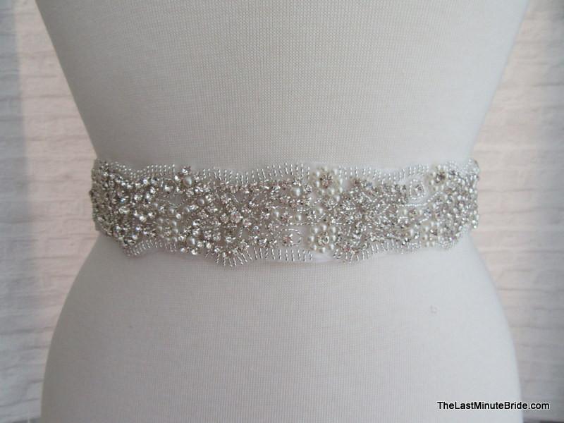 Rhinestone & Pearl Beaded Belt Style: Melbourne - The Last Minute Bride Rhinestone & Pearl Beaded Belt Style: Melbourne - The Last Minute Bride