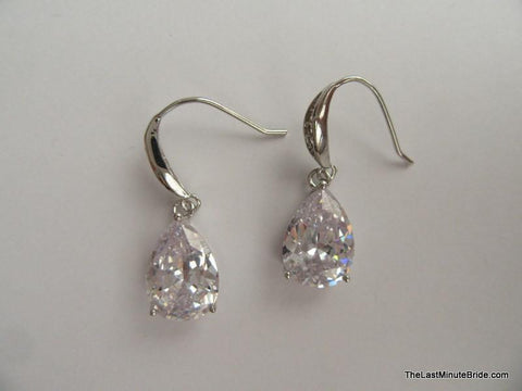 Cubic Zirconia Bridal Earrings