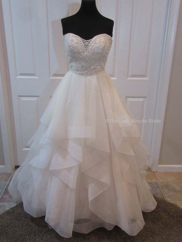 100% Authentic Ella Rosa by Kenneth Winston BE361 Wedding Dress