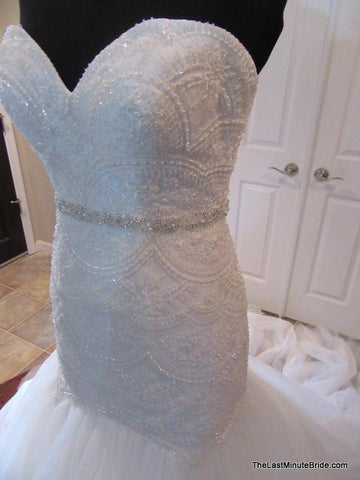  Elongated Dropped Waist Wedding Dress