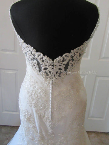 Lace Back Wedding Dress