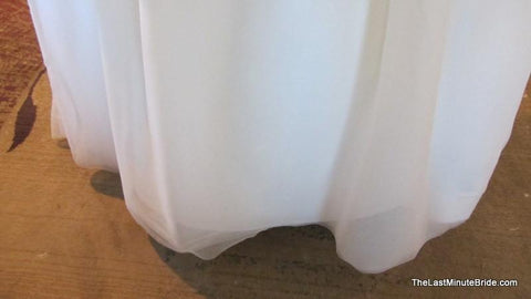Elongated Dropped Waist Bridal Gown