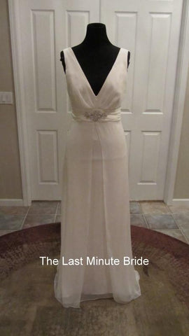 Sandals Wedding Dress by Dessy 1033