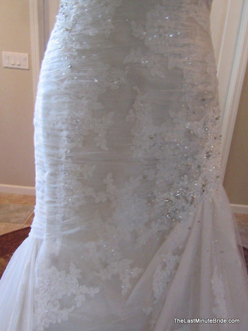 Asymmetrical Waistline Wedding Dress