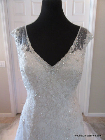 V-neck Bridal Gown