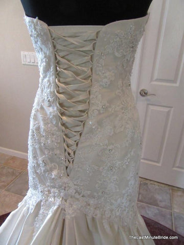 Color Ivory Lace Bridal Gown