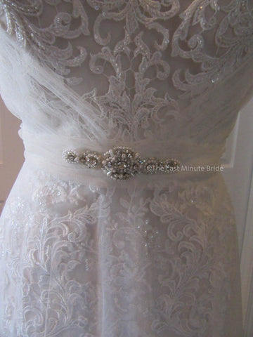 Asymmetrical Waistline Bridal Gown