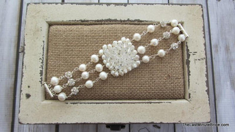 Custom Swarovski Pearl & Crystal Bracelet