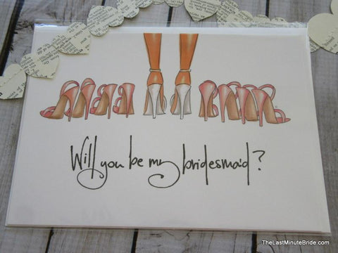 Will You Be My Bridesmaid Notecard - Single