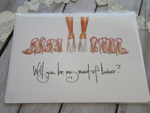 Will You Be My Maid of Honor Notecard - Single