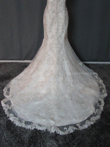 Color Ivory with Silver Accents Wedding Dress