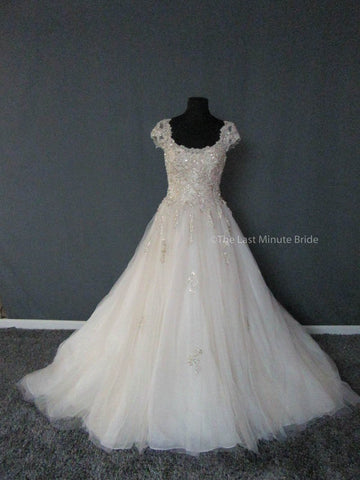 100% Authentic Sottero & Midgley Evelyn 6SW196 Wedding Dress 