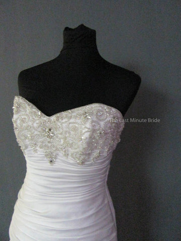 Asymmetrical Waistline Wedding Dress