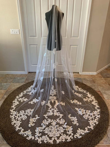 Cathedral Length Veil Style: Breathtaking