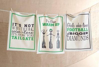 Grain Sack Printed Kitchen Tailgate Towels - 3 Styles