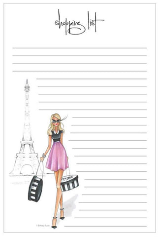 J'adore Paris Shopping List Notepad